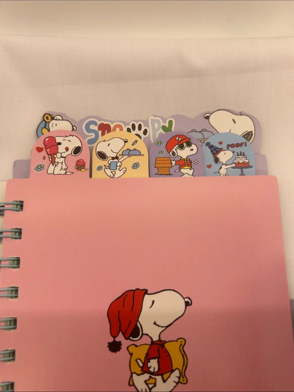 Snoopy Spiral Notebook - Purple Cover